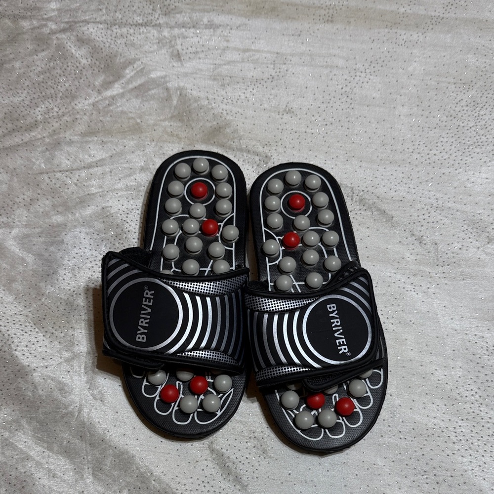 Byriver Plantar acupressure foot massage slippers  reflex zonerelaxationsize XS